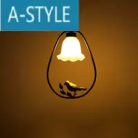 美式小鸟吊灯 田园风格复古简约现代玄关阳台走廊吧台灯具饰A-STYLE