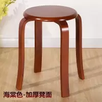 苏宁放心购清仓阳台古筝圆形柚木实木圆凳子餐桌登子休闲古筝凳加固圆櫈特价A-STYLE