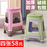 苏宁放心购塑料凳子家用加厚成人餐桌高板凳现代客厅朔料方椅子经济型胶登子A-STYLE