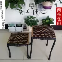 苏宁放心购藤编小方凳藤凳换鞋塑料餐桌凳茶几凳藤编靠背椅藤编小凳子A-STYLE
