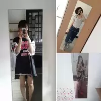 苏宁放心购超清镜子全身镜无框组合穿衣镜贴墙学生镜衣柜拼接镜宿舍试衣镜子A-STYLE