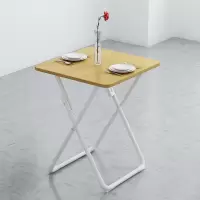 苏宁放心购 简约现代 人造板式餐厅客厅家具 折叠桌摆摊餐桌简易家用小户型圆桌便携式正方形吃饭小桌子 折叠椅组合套餐 