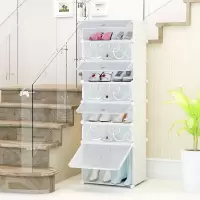 苏宁放心购简易鞋柜塑料 多层鞋架经济型家用防尘实木不锈钢多功能收纳柜子A-STYLE家具