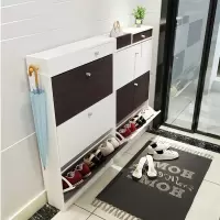 苏宁放心购超薄翻斗鞋柜17CM简约现代省空间大容量厅柜玄关简易鞋架小户型A-STYLE家具