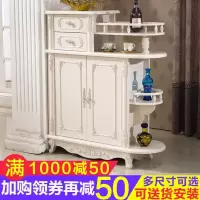 苏宁放心购欧式间厅柜 双面鞋柜客厅隔断柜家用组合大鞋柜高低柜白色玄关柜A-STYLE家具