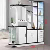 苏宁放心购美式客厅玄关柜厅柜隔断柜鞋柜间厅柜酒柜双面吧台简约屏风特价A-STYLE家具