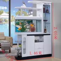 苏宁放心购(预售)带鱼缸客厅玄关柜隔断柜间厅柜厅柜双面酒柜鞋柜屏风柜装饰柜子A-STYLE家具