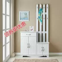 苏宁放心购鞋柜厅玄关柜隔断实木收纳中式衣帽柜带挂衣架穿衣镜换鞋凳组合A-STYLE家具