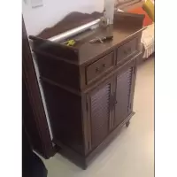 苏宁放心购美式百叶鞋柜双板木简约现代储物柜对厅开玄关柜隔断柜子A-STYLE家具