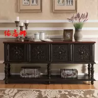 苏宁放心购美式玄关柜欧式复古储物柜地中海客厅餐边柜隔断厅柜走廊墙边桌A-STYLE家具