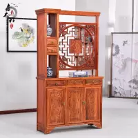 苏宁放心购中式实木厅间隔断柜玄关柜 榆木仿古家具双面鞋柜屏风 厂家直销A-STYLE家具