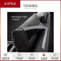 苏宁放心购可拆洗布艺床小户型软包布床卧室双人床现代简约榻榻米北欧风婚床A-STYLE家具
