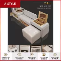 苏宁放心购榻榻米床 主卧真皮床1.8米双人床现代简约多功能储物床智能婚床A-STYLE家具