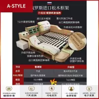 苏宁放心购真皮榻榻米床多功能按摩床皮床1.8米智能婚床现代简约主卧双人床A-STYLE家具