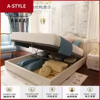 苏宁放心购欧式公主床简布艺床卧室床双人北欧风布床榻榻米床现代简约架子床A-STYLE家具