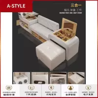 苏宁放心购榻榻米皮床 真皮床1.8米现代简约双人床北欧多功能储物床主卧婚床A-STYLE家具