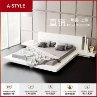 苏宁放心购简约现代榻榻米床板式床日式烤漆床韩式婚床低箱1.5米1.8米双人A-STYLE家具