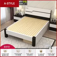 苏宁放心购全实木床1.8m 双人床1.5米松木欧式单人床1.2主卧经济型现代简约A-STYLE家具