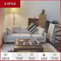 苏宁放心购北欧简约布艺沙发小户型客厅出租房店铺经济型双人三人沙发网红款A-STYLE家具