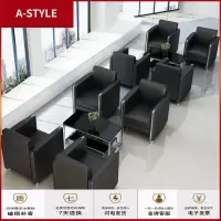 苏宁放心购4S店办公沙发商务展厅布艺小型接待室茶几组合三人位真皮单人位A-STYLE家具