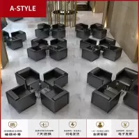 苏宁放心购办公室沙发商务会客区4s店单人位茶几组合客户休息区接待简约真皮A-STYLE家具