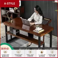 苏宁放心购简约书桌家用电脑桌台式办公桌书房双人简易卧室美式实木写字桌子A-STYLE家具