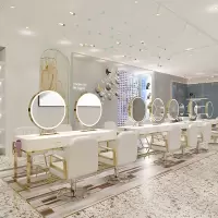 苏宁放心购新款网红美发店镜子理发店发廊专用单面双面潮款简约欧式烫染镜台A-STYLE