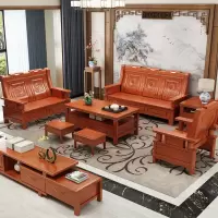 苏宁放心购全实木沙发组合香樟木现代简约新中式沙发客厅农村经济型整装家具A-STYLE