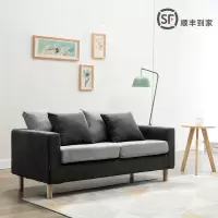 苏宁放心购北欧布艺沙发双人三人租房公寓卧室服装店铺小户型客厅简约网红款A-STYLE