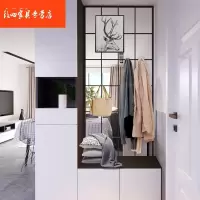苏宁放心购北欧铁艺屏风隔断客厅进装饰带置物架厅玄关柜鞋柜定制A-STYLE