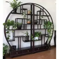 苏宁放心购博古架实木中式仿古家具酒架书架隔断柜古董茶架叶架展示架多宝阁A-STYLE