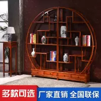 苏宁放心购博古架实木新中式多宝阁客厅隔断古董架茶叶置物架厅玄关展示柜A-STYLE