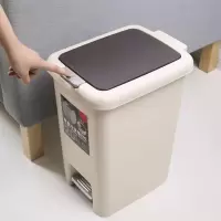 苏宁放心购大号带盖手按脚踏式桶创意卫生间客厅厨房卧室家用厕所纸篓踩A-STYLE