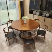 苏宁放心购实木圆形餐桌北欧客厅现代简约小户型家用餐桌椅组合饭桌子家具A-STYLE