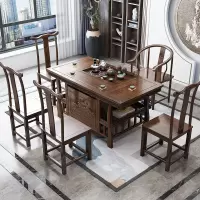 苏宁放心购实木茶桌椅组合茶具套装一体小茶台功夫茶几家用新中式榆木泡茶桌A-STYLE