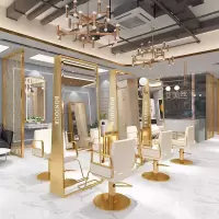 苏宁放心购网红理发店单面双面镜子LED触控智能美发店潮款发廊专用落地镜台A-STYLE