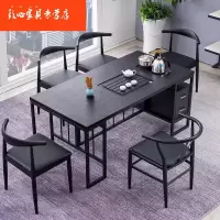 苏宁放心购茶桌椅组合火烧石功夫茶桌简约现代茶几茶道茶艺桌泡茶大理石茶台A-STYLE