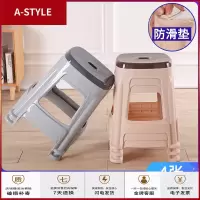 苏宁放心购加厚塑料凳子家用板凳方凳高凳简约客厅餐桌塑胶椅经济型胶凳椅子A-STYLE