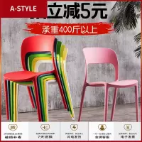苏宁放心购北欧餐椅现代简约塑料椅子加厚时尚休闲椅家用成人餐厅靠背椅凳子A-STYLE