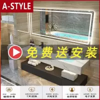 苏宁放心购北欧智能浴室柜卫生间洗脸盆洗手盆大理石洗手台洗漱台面盆柜组合A-STYLE
