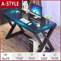 苏宁放心购电脑台式桌家用简约现代经济型电脑桌书桌钢化玻璃办公桌学习桌子A-STYLE家具
