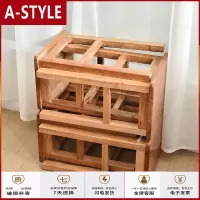 苏宁放心购实木凳子方凳餐凳家用餐桌凳餐厅凳餐椅简约木凳子高加固板凳A-STYLE家具