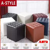 苏宁放心购真皮小凳子皮墩子沙发凳家用客厅方凳换鞋凳KTV试衣间皮凳子 圆凳A-STYLE家具