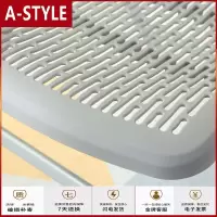苏宁放心购折叠椅子凳子靠背凳塑料便携简约椅透气电脑办公家用户外简易宿舍A-STYLE家具