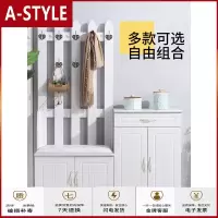 苏宁放心购欧式烤漆鞋柜口挂衣架一体进玄关柜多功能带换鞋凳衣帽柜组合A-STYLE家具