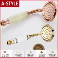 苏宁放心购仿古全铜水龙头淋浴花洒手持莲蓬头喷头复古手喷软管小花洒配件A-STYLE
