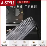 苏宁放心购塑料普通花洒 无压不增压 淋雨喷头手持减压免打孔花洒套装北欧黑A-STYLE