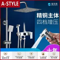 苏宁放心购卫浴淋浴花洒套装家用全铜恒温淋浴器卫生间沐浴淋雨喷头A-STYLE