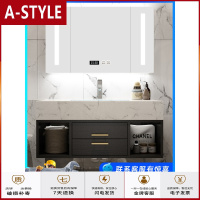 苏宁放心购卫生间大理石浴室柜洗手池洗脸盆柜组合智能镜轻奢卫浴套装洗漱台A-STYLE