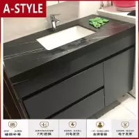 苏宁放心购岩板浴室柜智能轻奢现代简约吊柜洗脸洗手台盆柜组合卫生间洗漱台A-STYLE